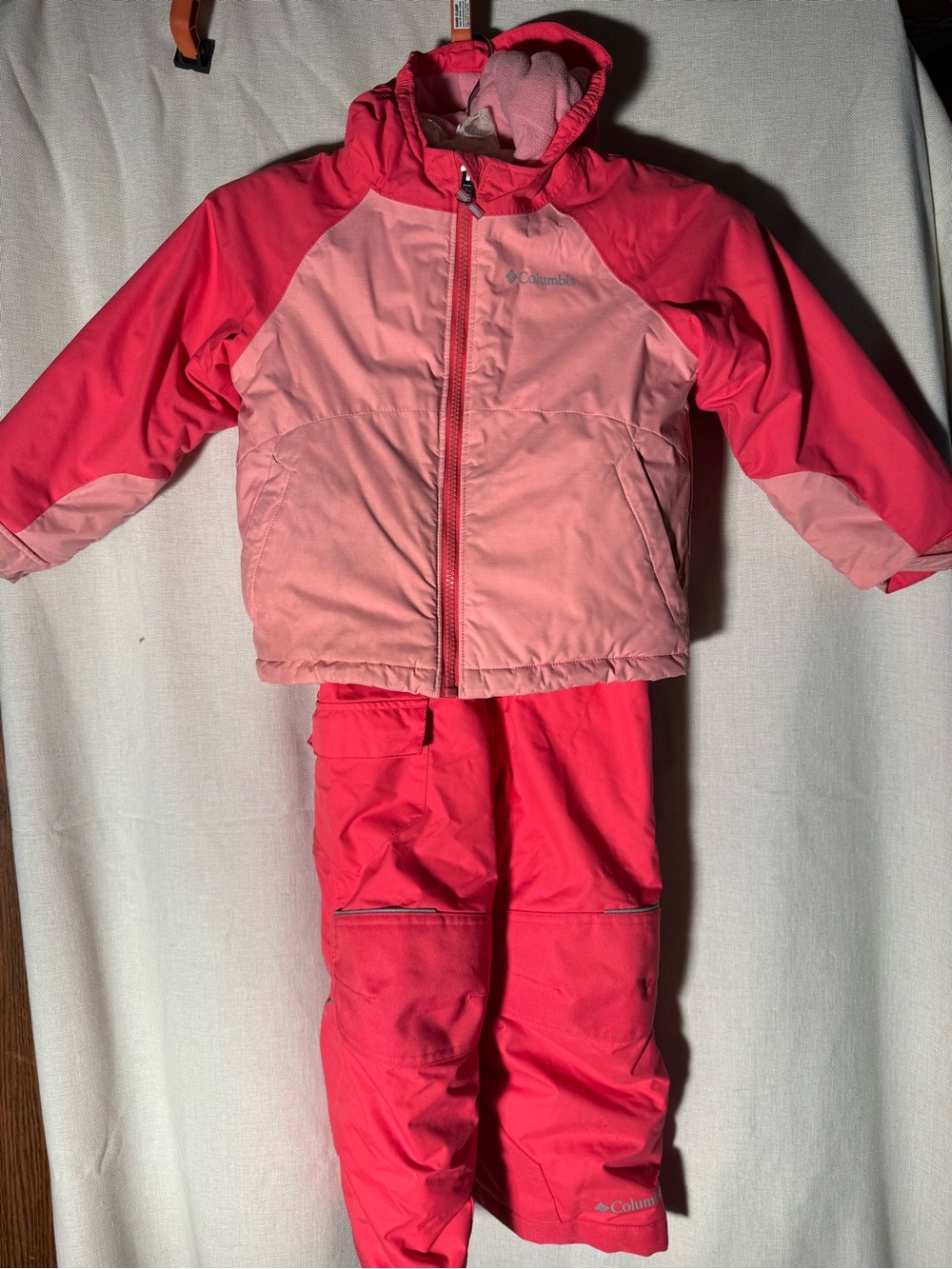 Columbia Girls' Two-Tone Pink Ski Jacket and Pants